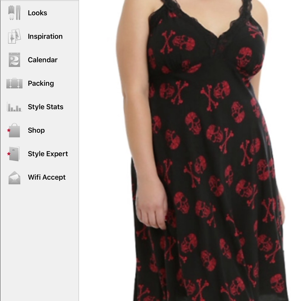 Torrid Tripp skull slip dress plus size 1